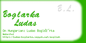 boglarka ludas business card